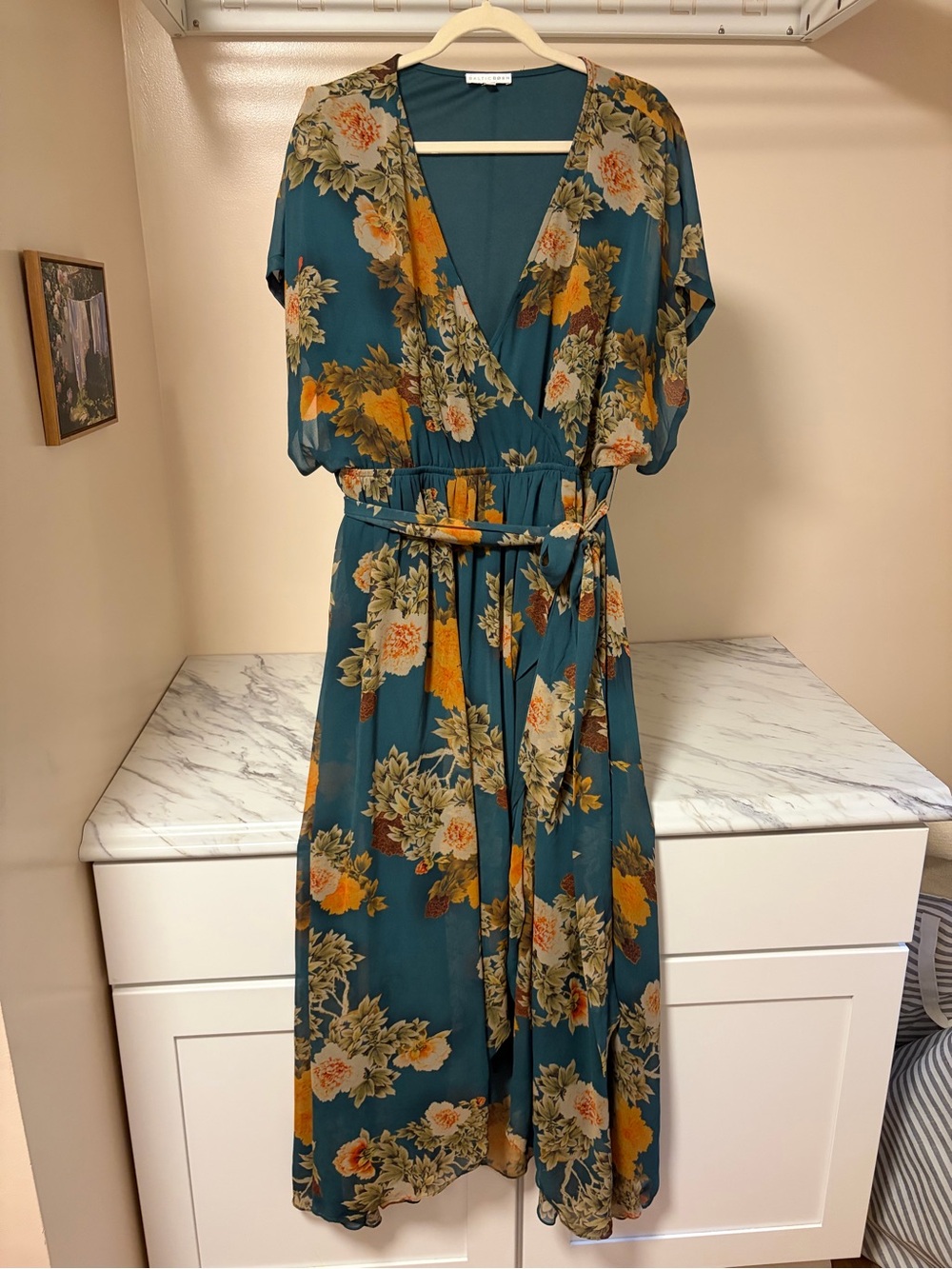 Baltic Born Lydia Floral Faux Wrap Maxi Dress 1XL